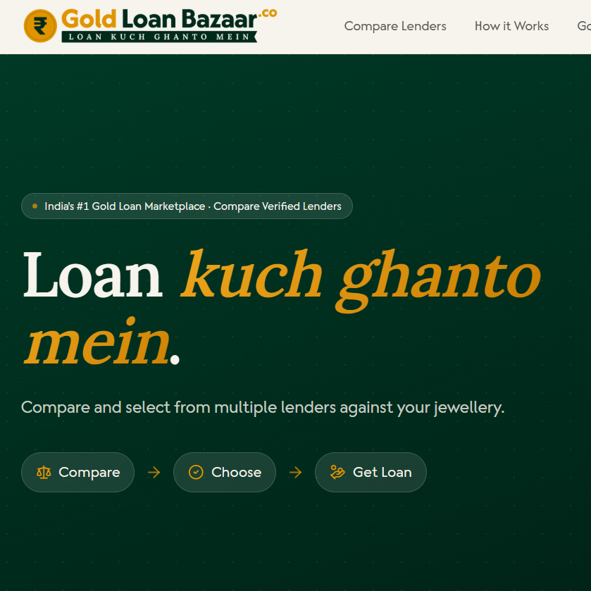 Gold loan Bazaar website